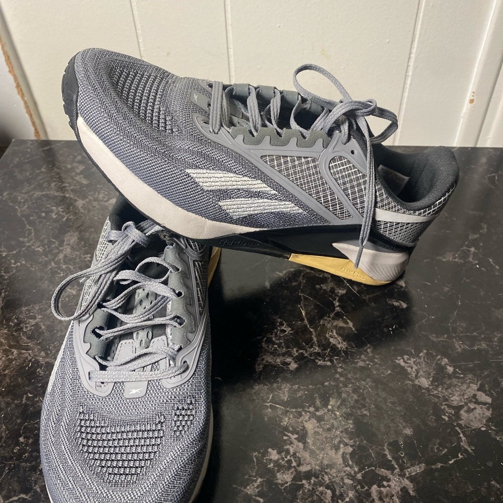 Reebok Charcoal and Black Training Sneakers